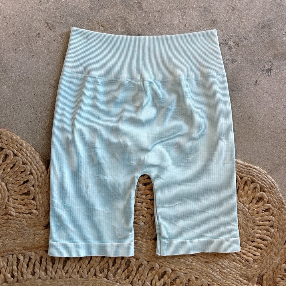 Aqua Biker Shorts